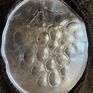 Vintage Kosta Boda Pressed Glass Cheese/Dessert Plates. Set of 4. Exc. Cond.